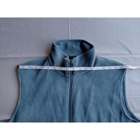 Woolrich Fleece Zip Front Vest Men's Med Gorpcore Outdoor Front Pockets Blue - Picture 10 of 13